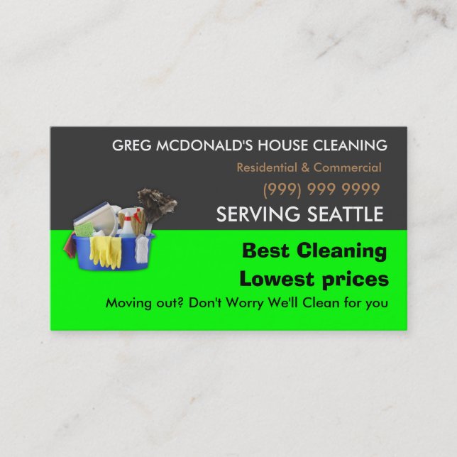 Housekeeping business card (Front)