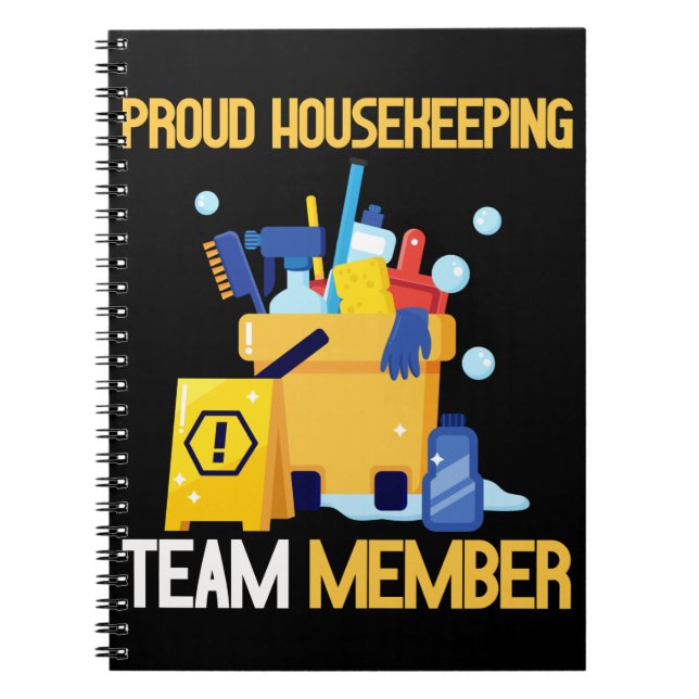 Housekeeping Cleaning Team Proud Housekeeper Notebook (Front)