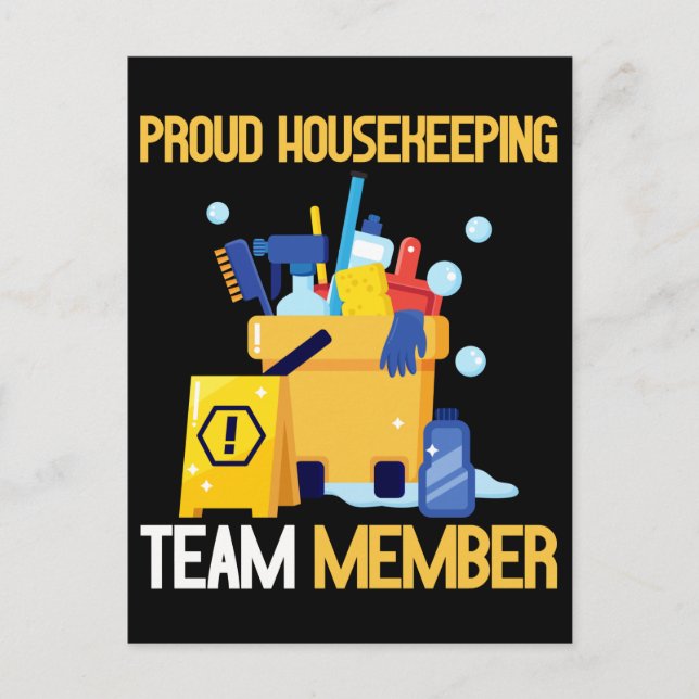 Housekeeping Cleaning Team Proud Housekeeper Postcard (Front)