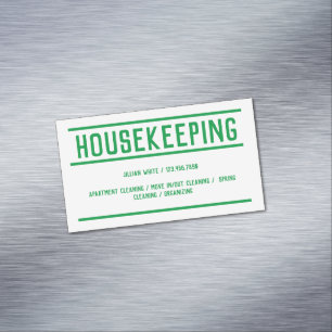 Housekeeping Custom QR Magnetic Business Card