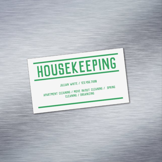 Housekeeping Custom QR Magnetic Business Card (In Situ)
