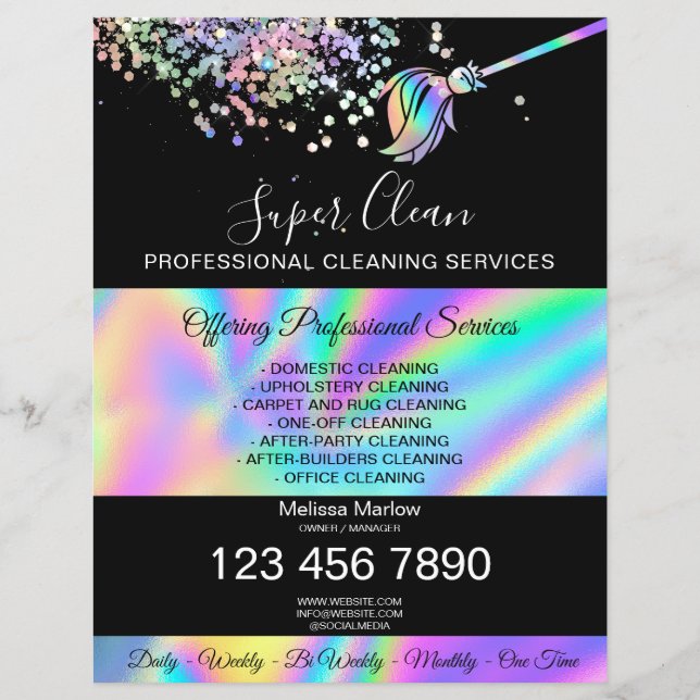 Housekeeping House Cleaning Maid Janitor Flyer (Front)