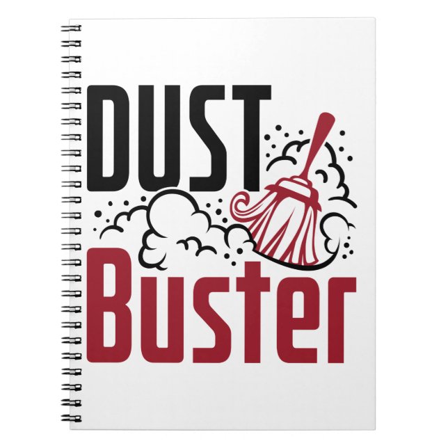 Housekeeping Housekeeper Cleaning Lady Dust Buster Notebook (Front)