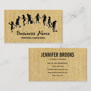 Housekeeping Maid Service Cleaning Professional Business Card