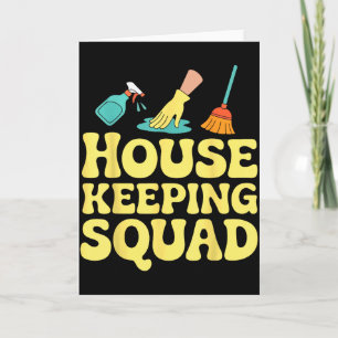 Housekeeping Squad Funny Cleaning Crew Team Maids  Card