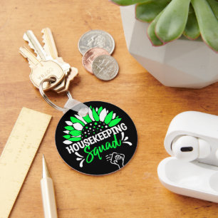 Housekeeping Squad Funny Housekeeper Matching Key Ring