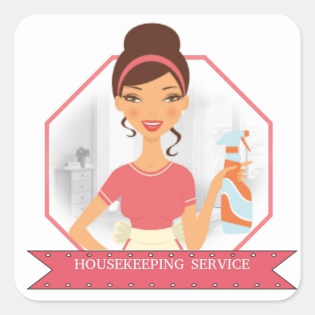 Housekeeping Square Sticker (Front)