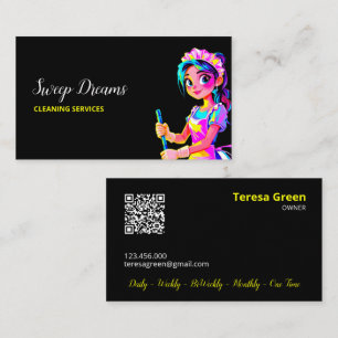 Housemaid Housekeeper QR  Business Card