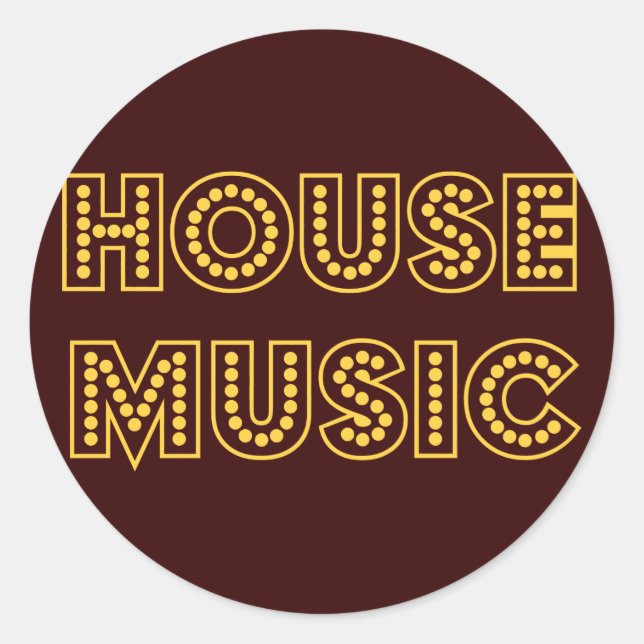 HOUSEMUSIC CLASSIC ROUND STICKER (Front)