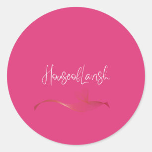 HouseOfLavish Logo Sticker - Pink Circle Brand