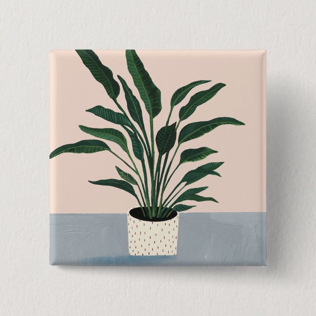 Houseplant 15 Cm Square Badge (Front)