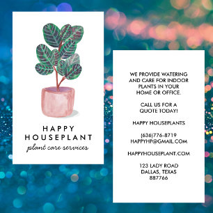 Houseplant Calathea Prayer Plant Gardening Business Card