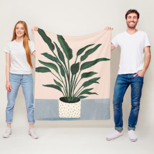 Houseplant Fleece Blanket