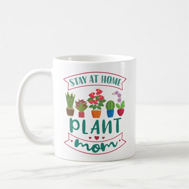 Houseplant Lover Stay At Home Plant Mum Coffee Mug (Left)