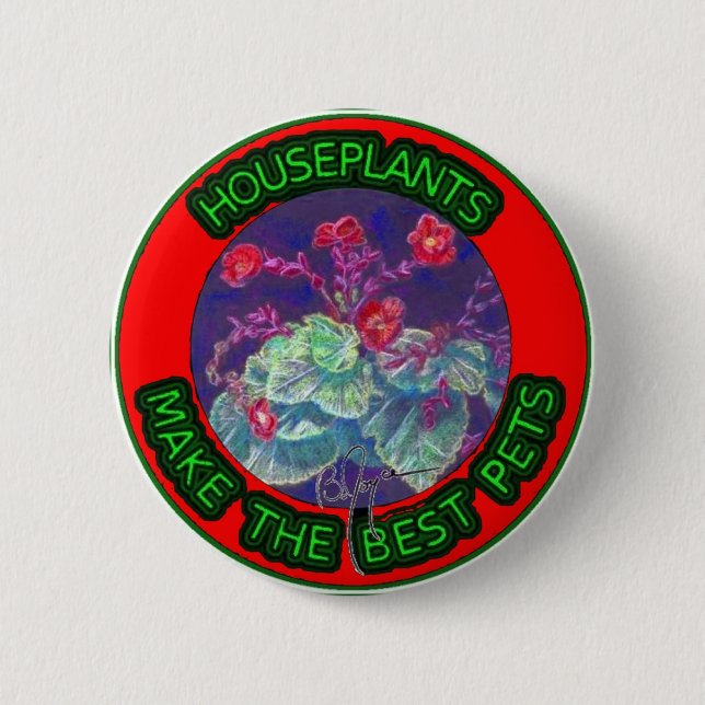 Houseplant Pets 6 Cm Round Badge (Front)