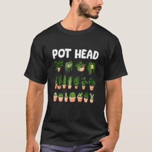 Houseplant Pot Head Indoor Potted Plant Gardener T-Shirt