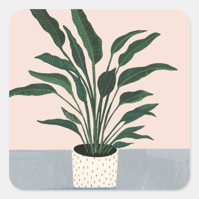 Houseplant Square Sticker (Front)