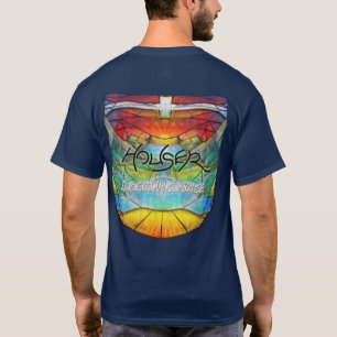 HOUSER - DARK MEN'S T (TEXT FRONT, CREST BACK) T-Shirt