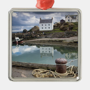 Houses And Boats Along The Water Metal Tree Decoration
