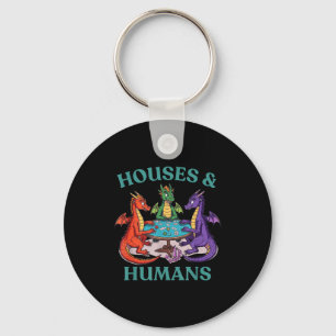 Houses And Humans Dragon Tabletop Rpg Fantasy Paro Key Ring