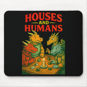 Houses And Humans Gaming Funny Rpg Gamer Men Boys  Mouse Mat