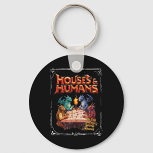 Houses And Humans Vintage Retro 90s Funny Gamer Ga Key Ring