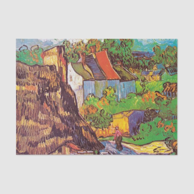 Houses at Auvers Van Gogh Decoupage paper (Front)