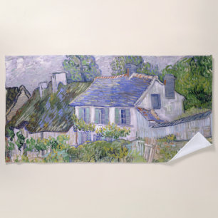 Houses at Auvers Vincent van Gogh Beach Towel