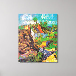 Houses at Auvers, Vincent Van Gogh Canvas Print