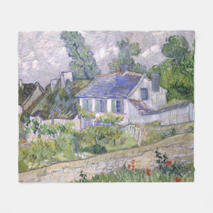 Houses at Auvers Vincent van Gogh Fleece Blanket