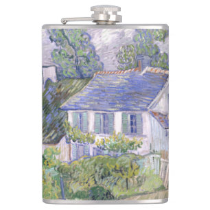 Houses at Auvers Vincent van Gogh Hip Flask