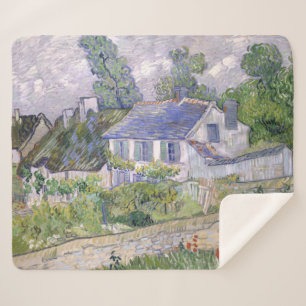 Houses at Auvers Vincent  van Gogh  Sherpa Blanket