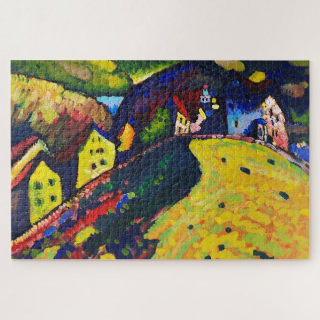 Houses at Murnau, Wassily Kandinsky Jigsaw Puzzle (Horizontal)
