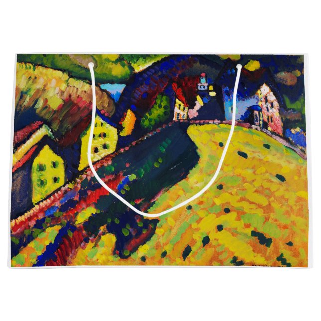 Houses at Murnau, Wassily Kandinsky Large Gift Bag (Front)