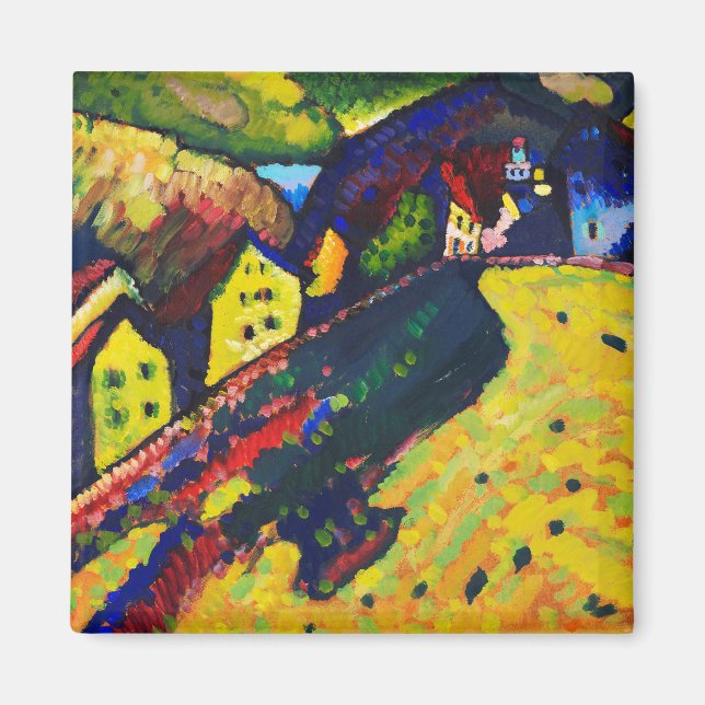Houses at Murnau, Wassily Kandinsky Magnet (Front)