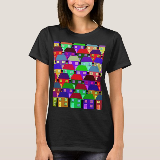 HOUSES COLORFUL HOME COMMUNITY   T-Shirt (Front)