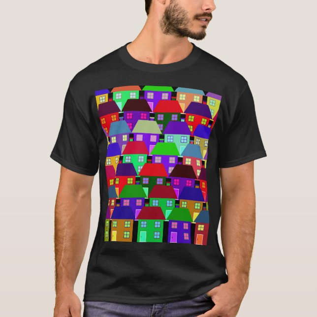 HOUSES COLORFUL HOME COMMUNITY   T-Shirt (Front)