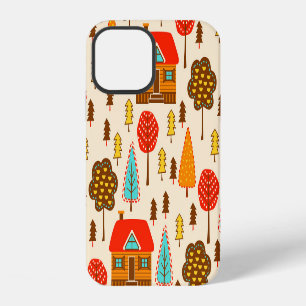 Houses Forest Vintage Seamless Pattern iPhone 12 Case
