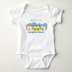 Houses In A Row Baby Bodysuit
