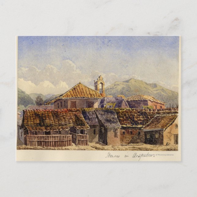 Houses in Acapulco Postcard (Front)