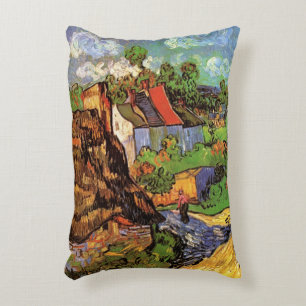 Houses in Auvers by Vincent van Gogh Decorative Cushion