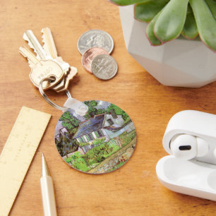 Houses in Auvers by Vincent van Gogh Key Ring