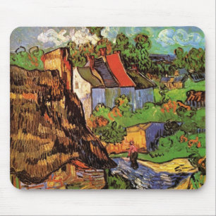 Houses in Auvers by Vincent van Gogh Mouse Mat