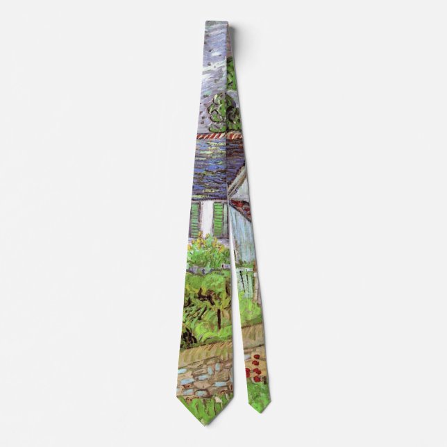 Houses in Auvers by Vincent van Gogh Tie (Front)