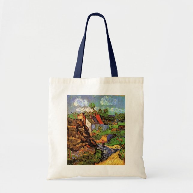Houses in Auvers by Vincent van Gogh Tote Bag (Front)