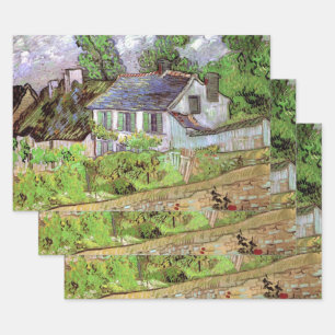 Houses in Auvers by Vincent van Gogh Wrapping Paper Sheet