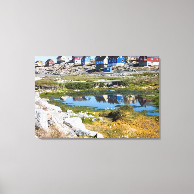 Houses in Greenland Canvas Print (Front)