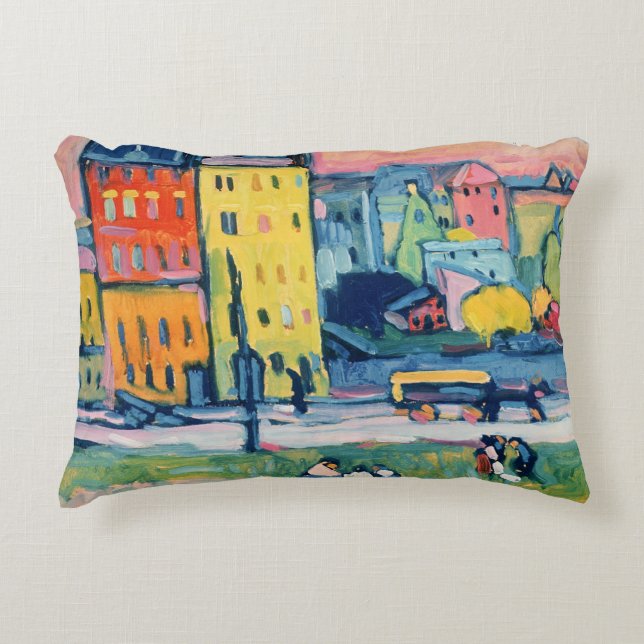 Houses in Munich, 1908 Decorative Cushion (Front)