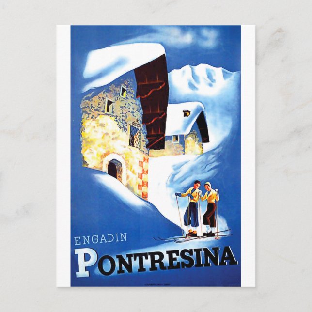 Houses in Pontresina, Switzerland Postcard (Front)