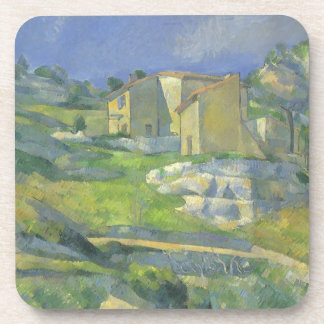 Houses in Provence by Paul Cezanne, Vintage Art Coaster